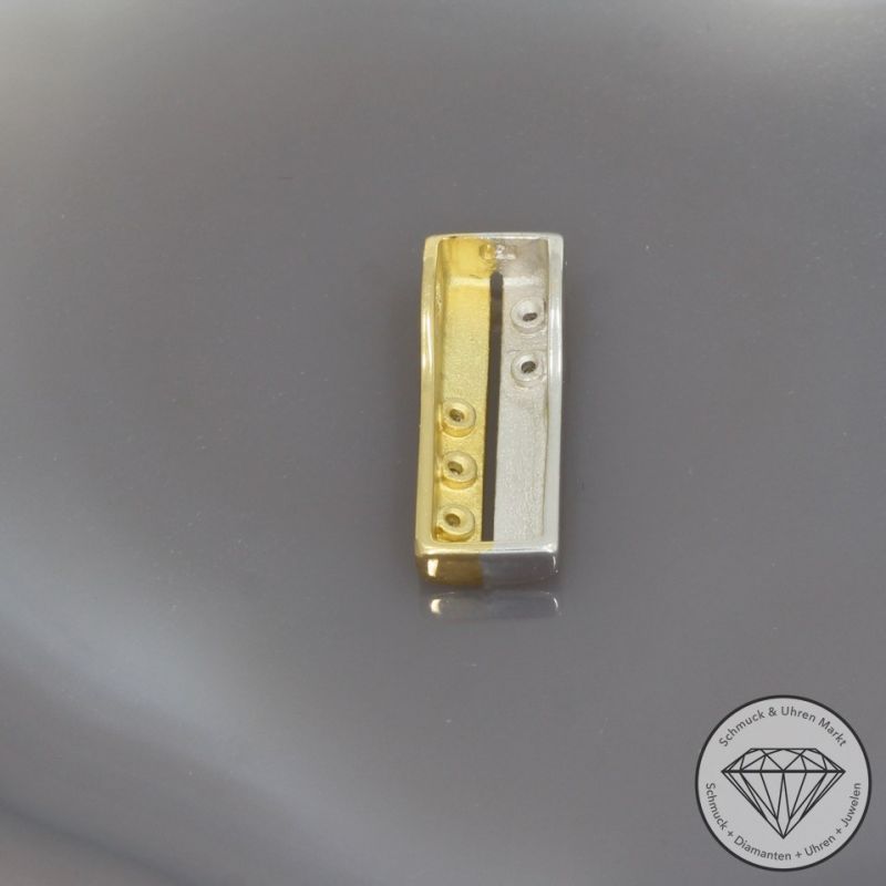 Wert 890 € Bicolor Diamant Anhänger in 750er 18 K Gold - 100552