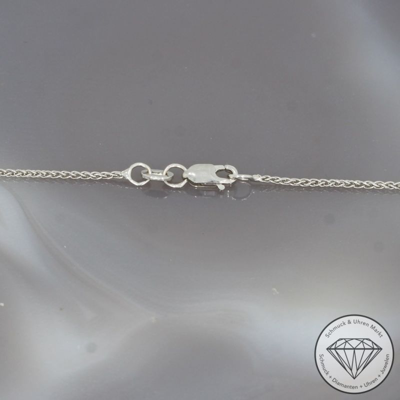 Wert 1590 € Diamant Emaille Anhänger mit Kette in 585er 14 K Weißgold - 100555