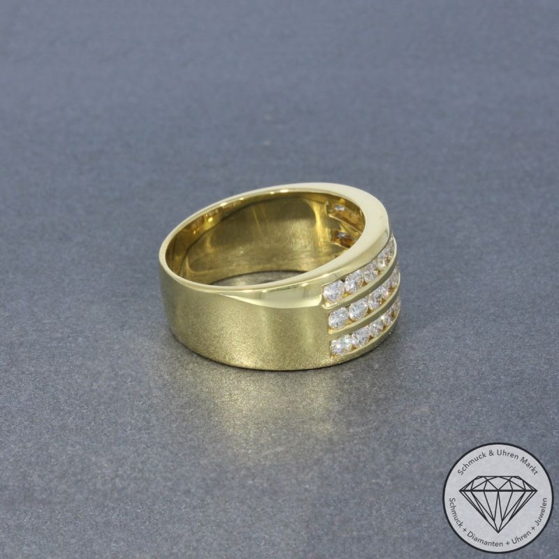 Wert 6490 € Brillant Ring (ca. 1,50 carat) in 750er 18 K Gelbgold - 100578