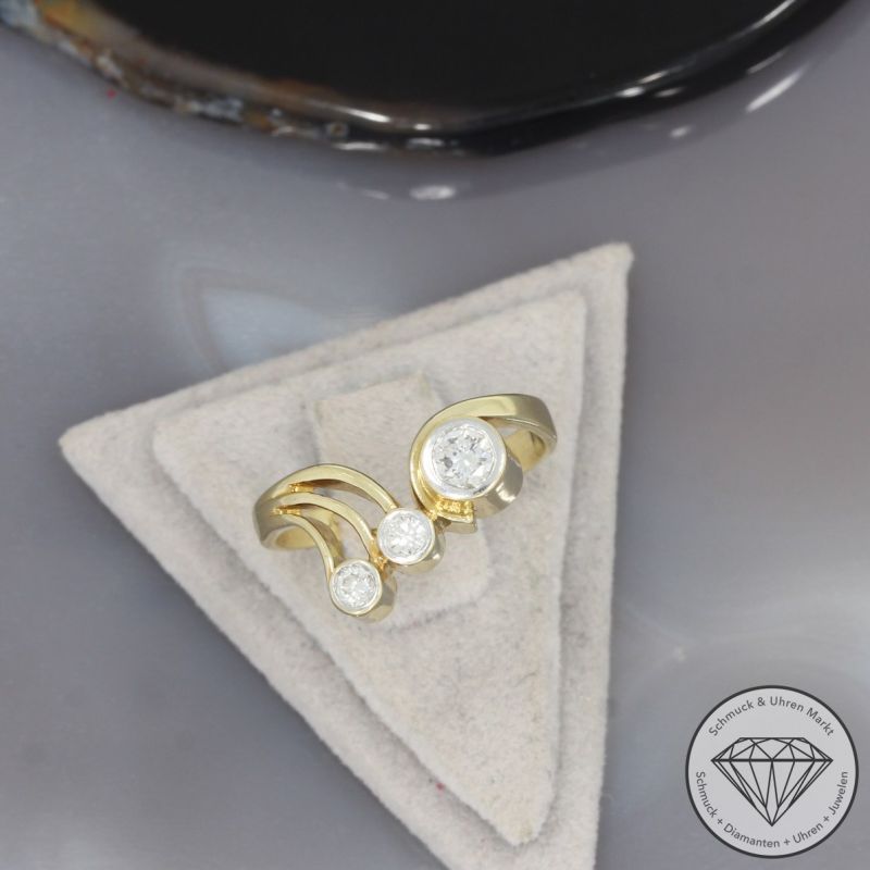 Wert 2190 € Brillant Ring (ca. 0,40 carat) in 750er 18 K Gelbgold - 100579