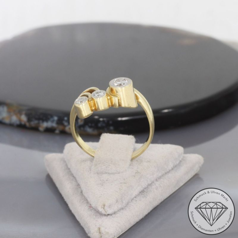 Wert 2190 € Brillant Ring (ca. 0,40 carat) in 750er 18 K Gelbgold - 100579