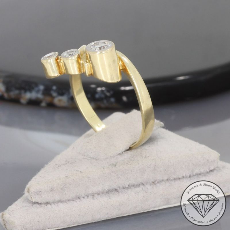 Wert 2190 € Brillant Ring (ca. 0,40 carat) in 750er 18 K Gelbgold - 100579
