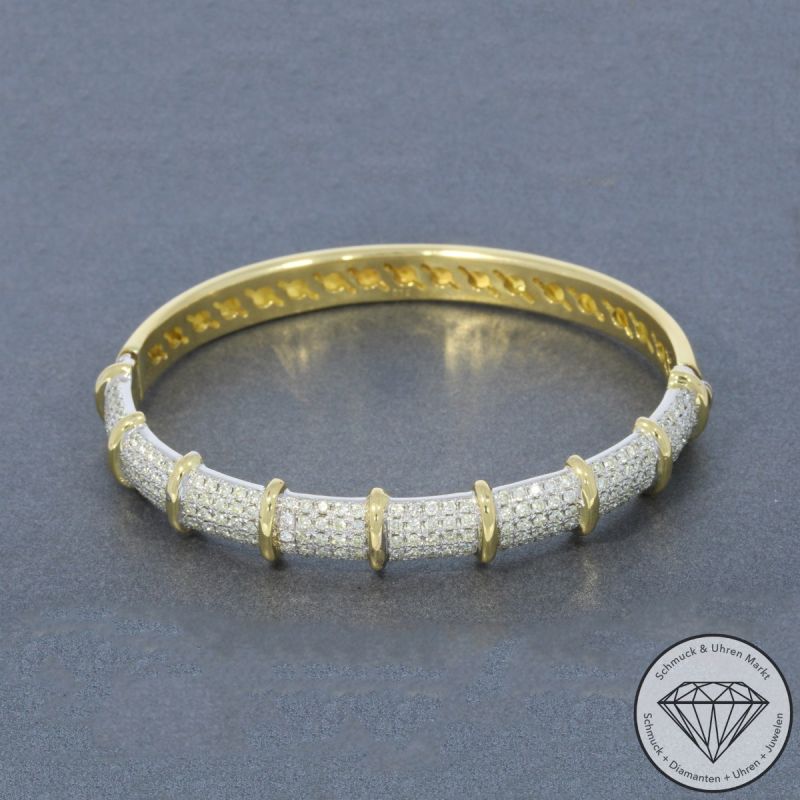 Wert 10900 € Brillant Armreif (ca. 2,00 carat) in 750er 18 K Gelbgold - 100580