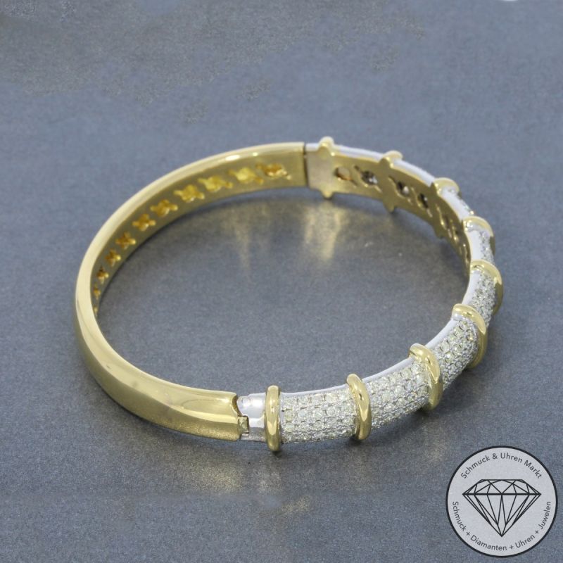 Wert 10900 € Brillant Armreif (ca. 2,00 carat) in 750er 18 K Gelbgold - 100580