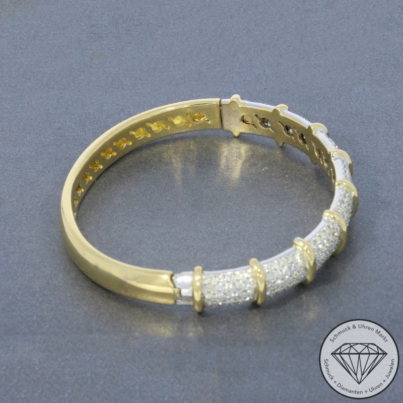 Wert 10900 € Brillant Armreif (ca. 2,00 carat) in 750er 18 K Gelbgold - 100580