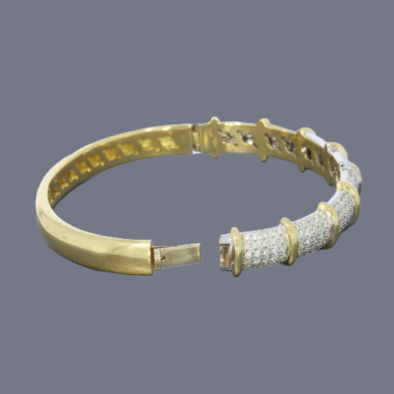 Wert 10900 € Brillant Armreif (ca. 2,00 carat) in 750er 18 K Gelbgold - 100580