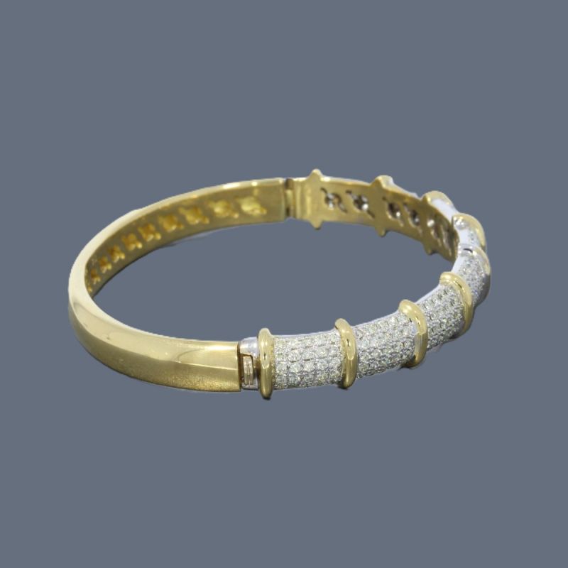 Wert 10900 € Brillant Armreif (ca. 2,00 carat) in 750er 18 K Gelbgold - 100580