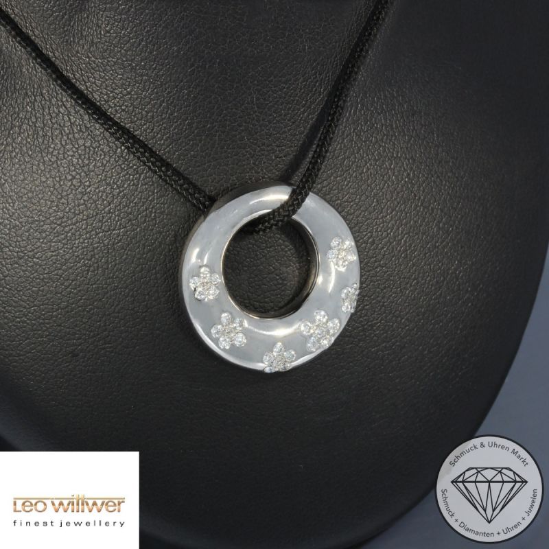 Wert 4290 € Leo Wittwer Brillant Anhänger in 750er 18 K Weißgold - 100585