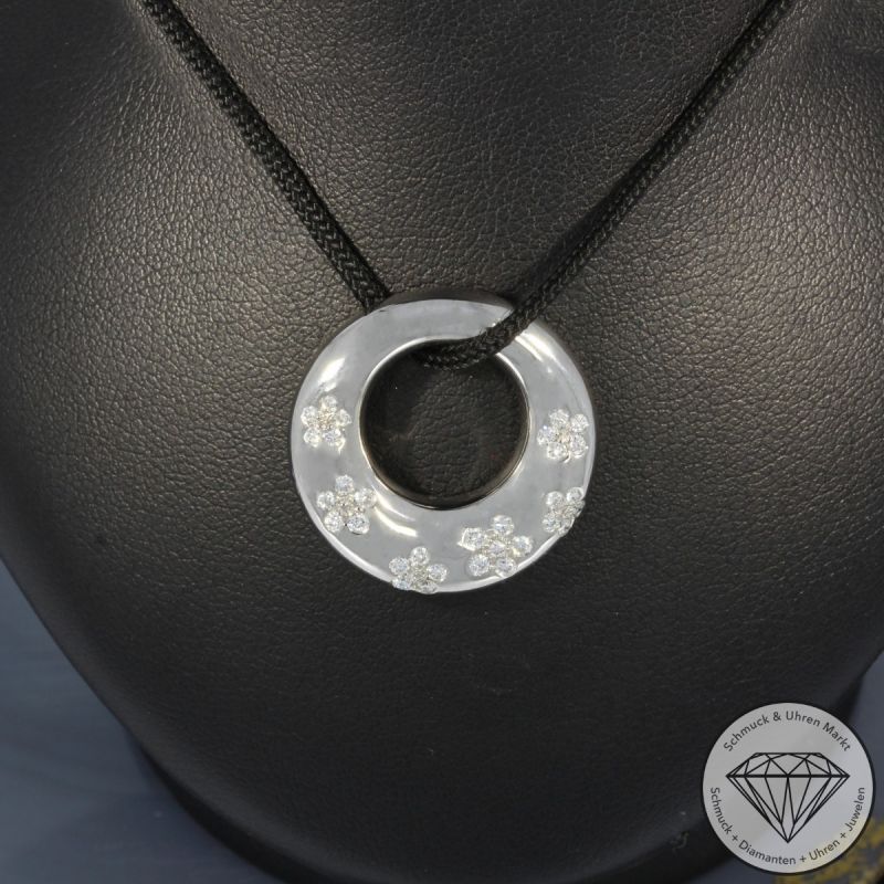 Wert 4290 € Leo Wittwer Brillant Anhänger in 750er 18 K Weißgold - 100585
