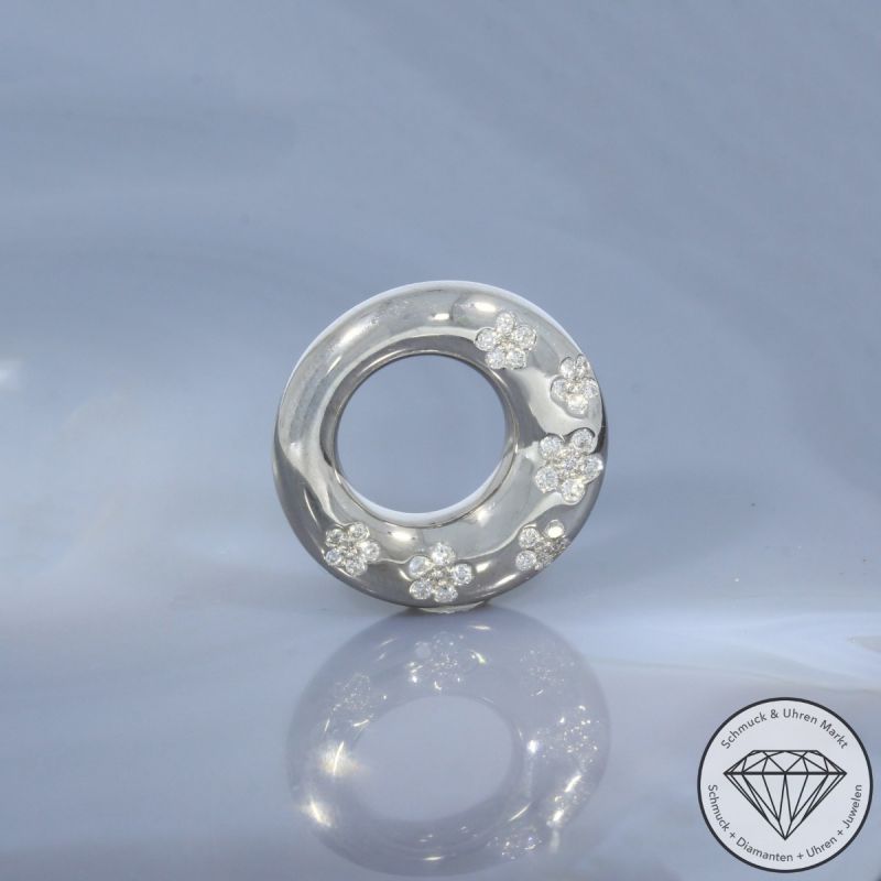 Wert 4290 € Leo Wittwer Brillant Anhänger in 750er 18 K Weißgold - 100585