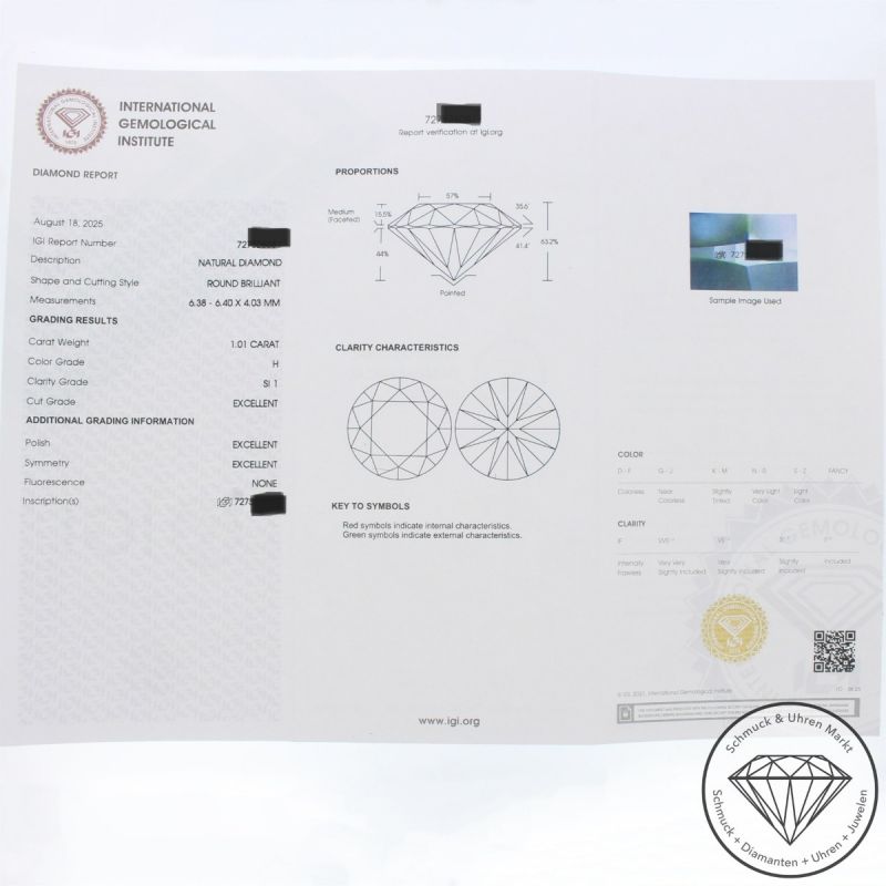 Wert 17990 € Solitär Brillant Ohrringe (2,05 carat) in 585er 14 K Gelbgold IGI - 100589