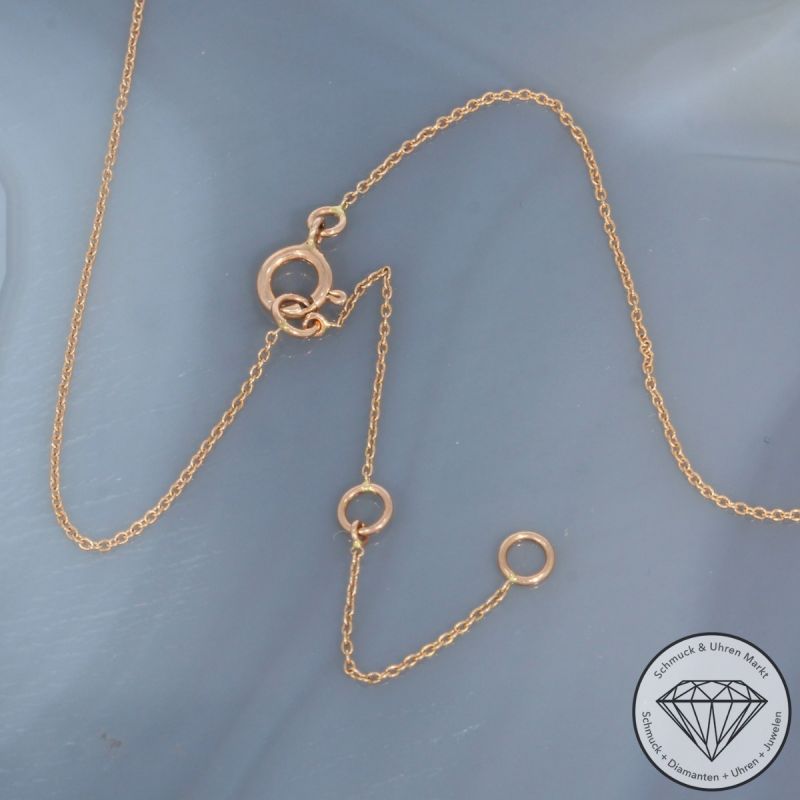 Wert 9390 € Solitär Brillant Anhänger mit Kette (1,04 carat) in 585er 14 K Rosegold IGI - 100590