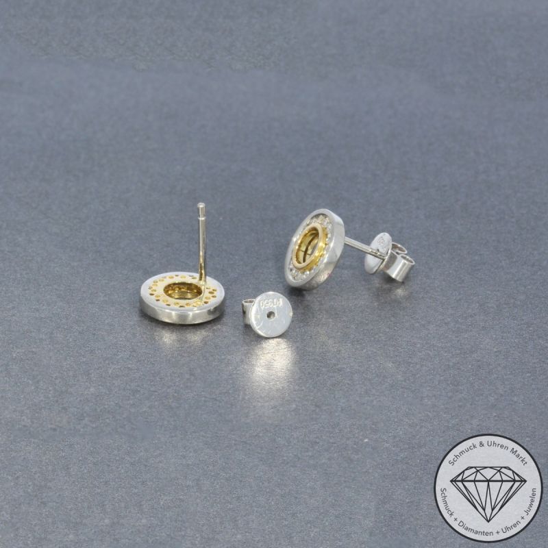 Wert 1190 € Brillant Ohrringe (ca. 0,30 carat) in 750er 18 K / 950er Platin & Gold - 100595
