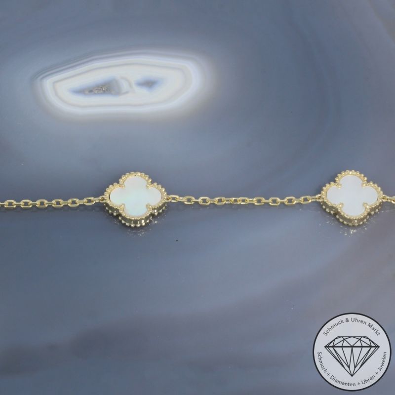 Wert 4590 € Perlmutt Collier in 585er 14 K Gelbgold - H1811