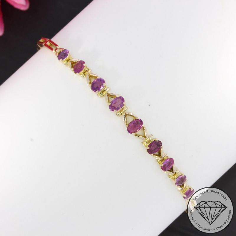 Wert 2250 € Turmalin Armband in 585er 14 K Gelbgold - 100673