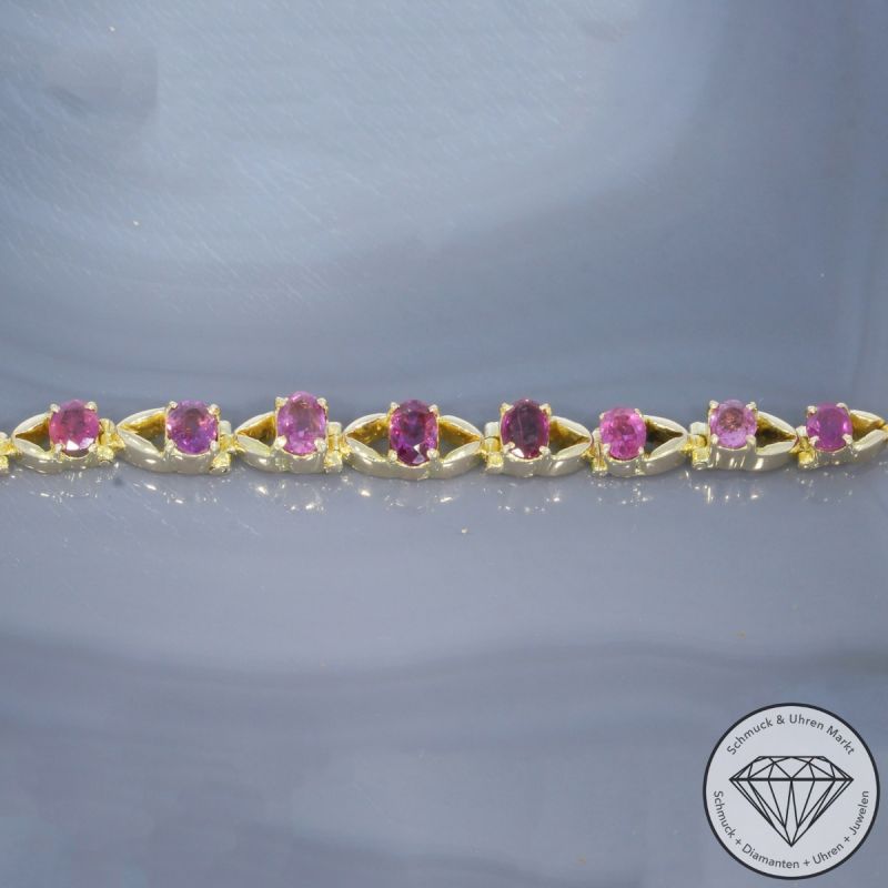 Wert 2250 € Turmalin Armband in 585er 14 K Gelbgold - 100673