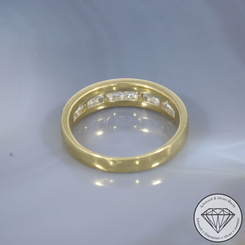 Wert 2300 € Brillant Halbmemory Ring (ca. 0,55 carat) in 585er 14 K Gelbgold - 100676