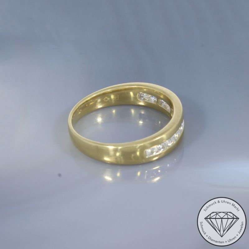 Wert 2300 € Brillant Halbmemory Ring (ca. 0,55 carat) in 585er 14 K Gelbgold - 100676