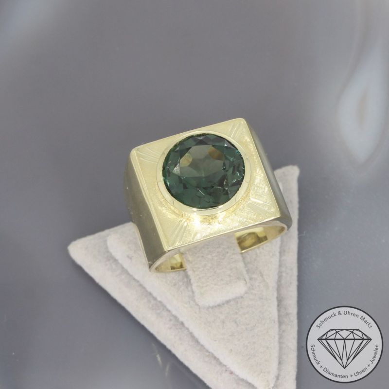 Wert 2050 € Spinell Ring 585er/14 Karat Gelb Gold Größe 60 – 100679
