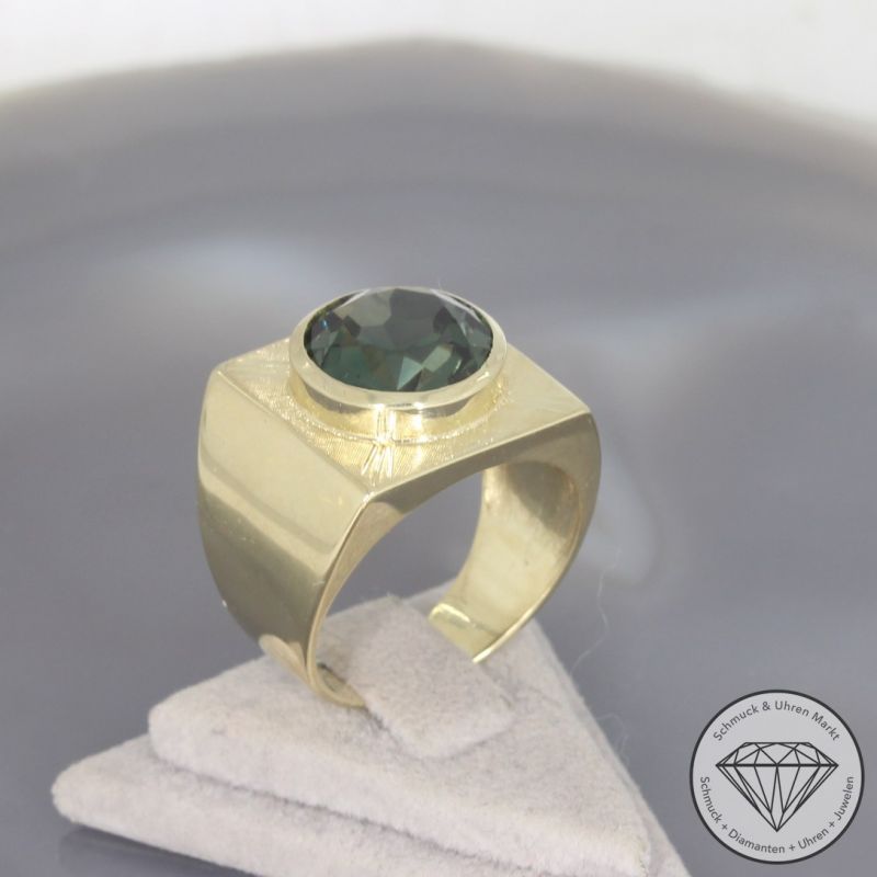 Wert 2050 € Spinell Ring 585er/14 Karat Gelb Gold Größe 60 – 100679