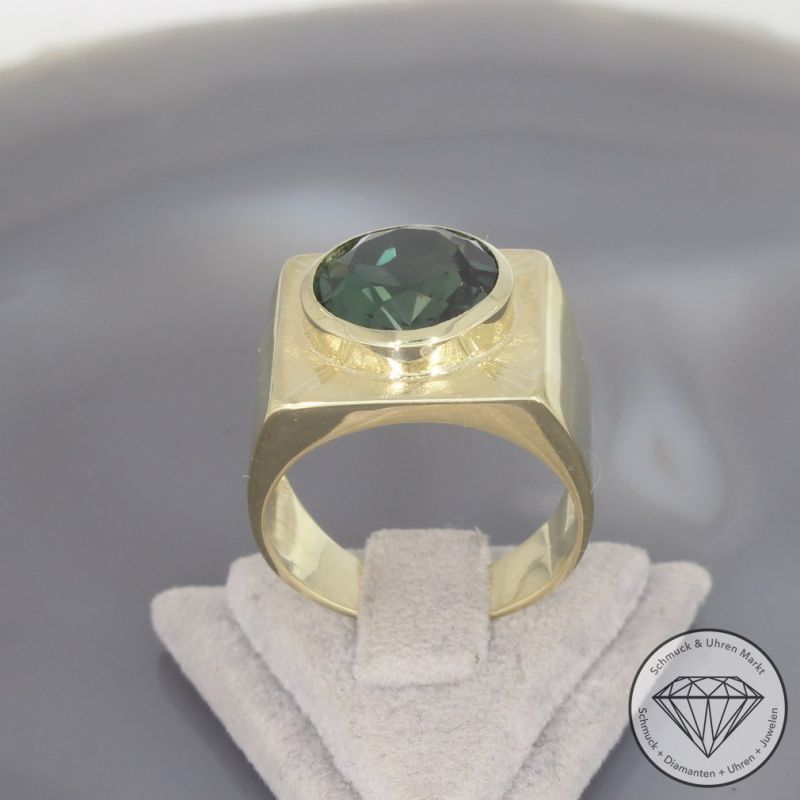 Wert 2050 € Spinell Ring 585er/14 Karat Gelb Gold Größe 60 – 100679
