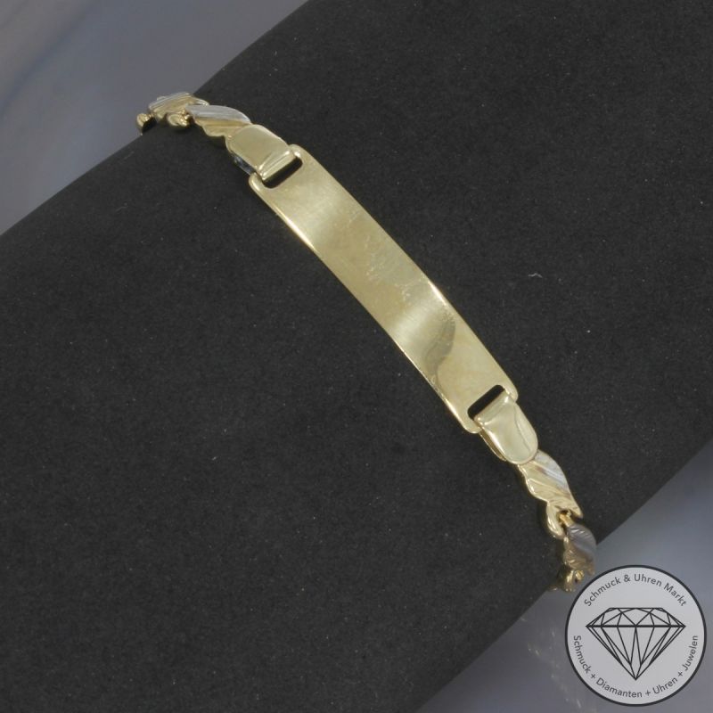 Wert 850 € Identitäts Armband in 585er 14 K Gelbgold - 100686