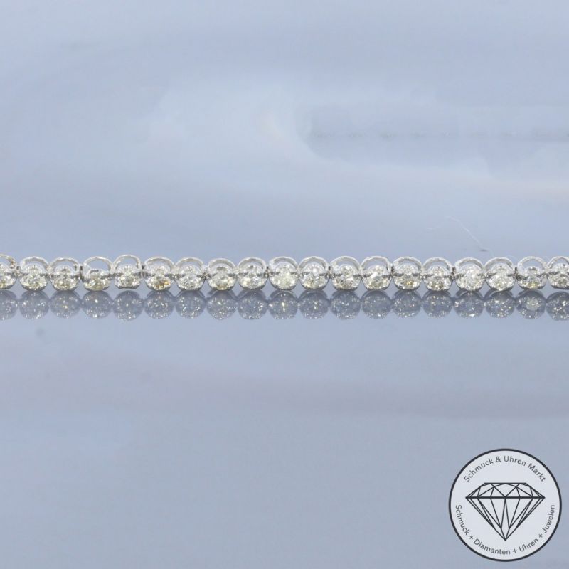 Wert 2550 € Brillant Tennisarmband (1,00 carat) in 585er 14 K Weißgold Länge 19,0 cm - H1795