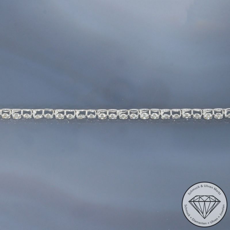 Wert 2550 € Brillant Tennisarmband (1,00 carat) in 585er 14 K Weißgold Länge 18,0 cm - H1796