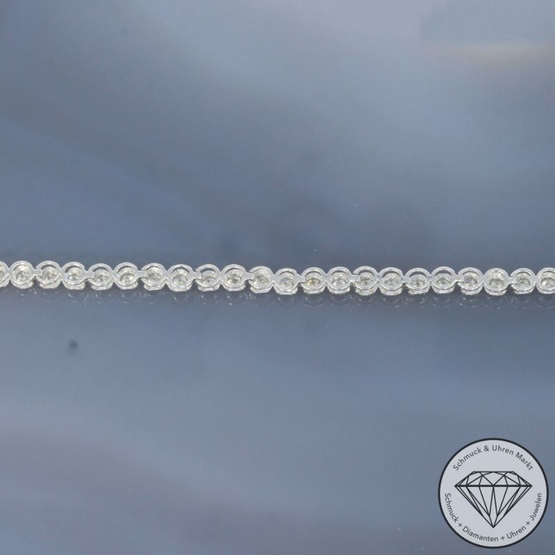 Wert 2550 € Brillant Tennisarmband (1,00 carat) in 585er 14 K Weißgold Länge 19,0 cm - H1795
