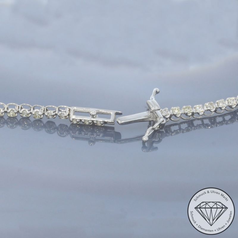 Wert 2550 € Brillant Tennisarmband (1,00 carat) in 585er 14 K Weißgold Länge 19,0 cm - H1795