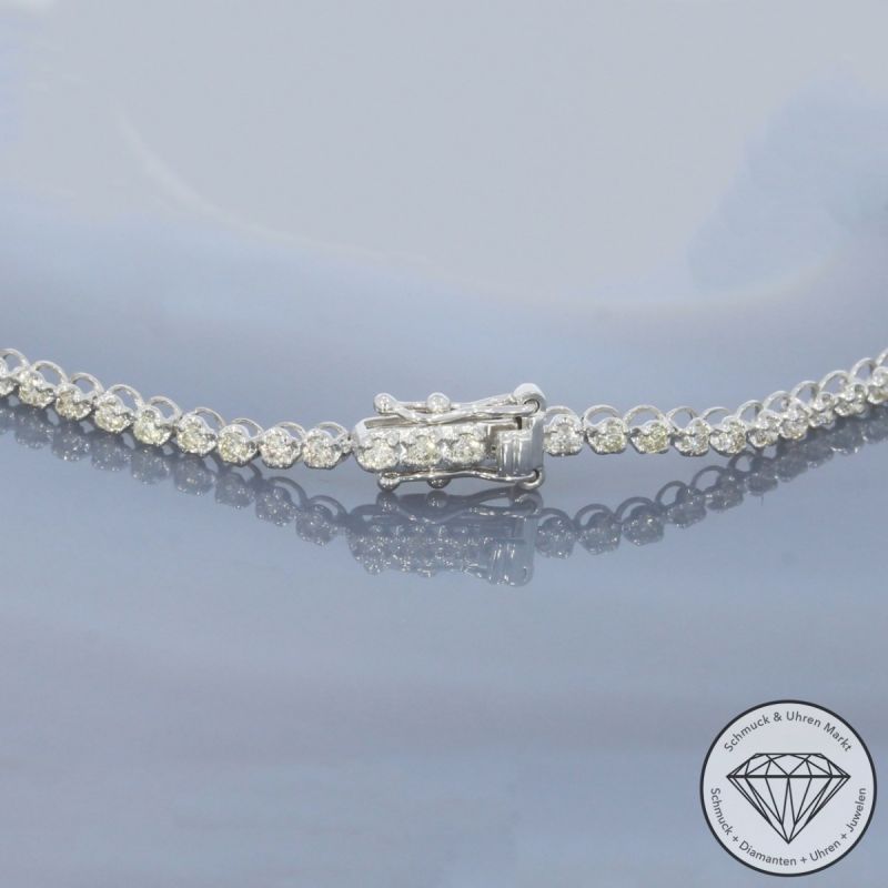 Wert 2550 € Brillant Tennisarmband (1,00 carat) in 585er 14 K Weißgold Länge 19,0 cm - H1795