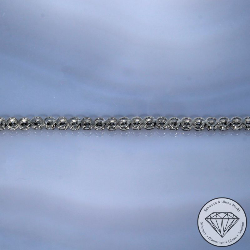 Wert 1790 € schwarzes Diamant Tennisarmband (1,00 carat) in 585er 14 K Gold Länge 19,0 cm - H1800