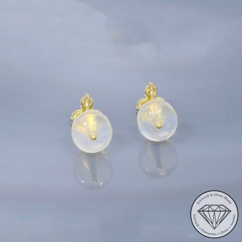 Wert 650 € Brillant Ohrringe (0,18 carat) in 750er 18 K Gelbgold - H1806