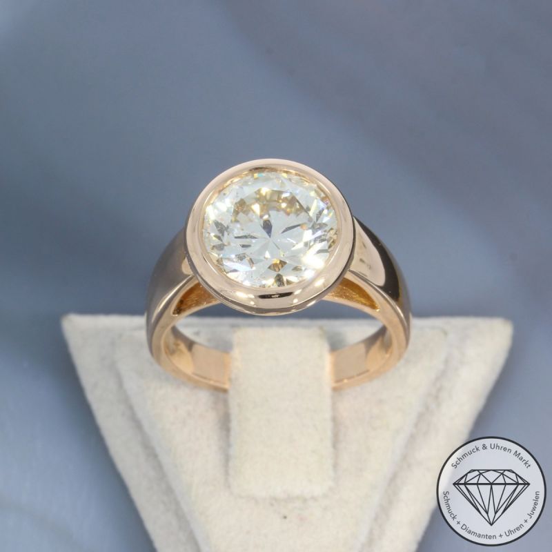 Wert 283500 € Solitär Brillant Ring (ca. 5,35 carat) in 750er 18 K Rosegold (NUR ABHOLUNG) - 100730
