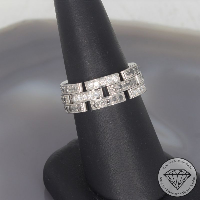 Wert 9300 € CARTIER Maillon Panthere Brillant Ring (0,90 carat) in 750er 18 K Weißgold - 100749