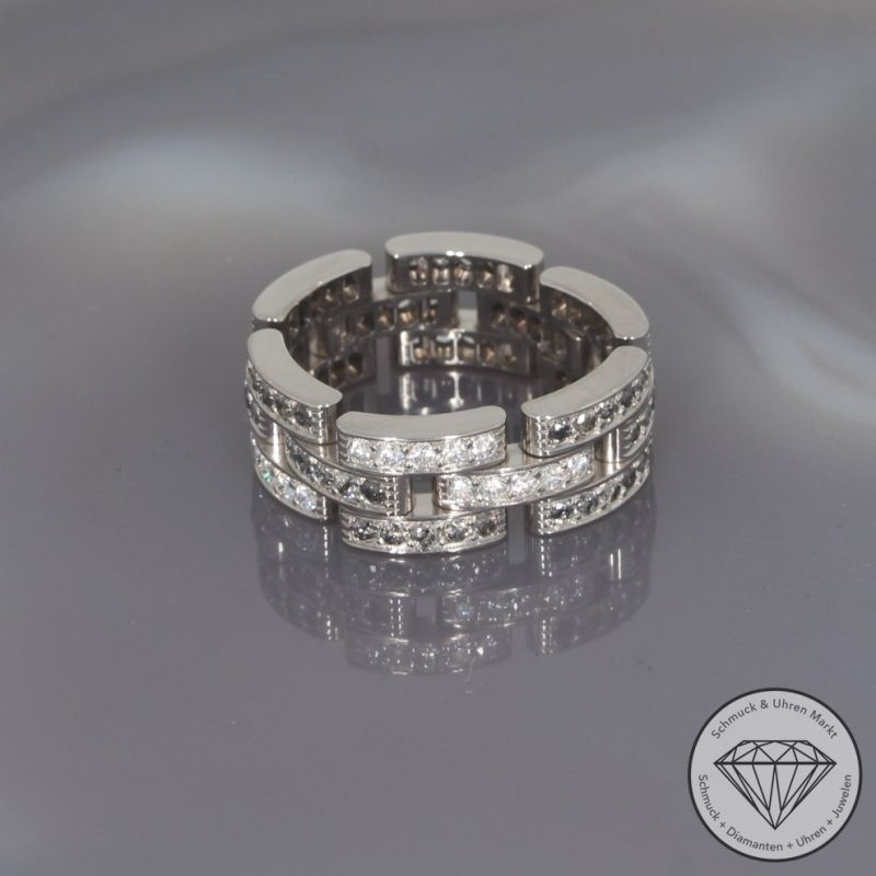 Wert 9300 € CARTIER Maillon Panthere Brillant Ring (0,90 carat) in 750er 18 K Weißgold - 100749