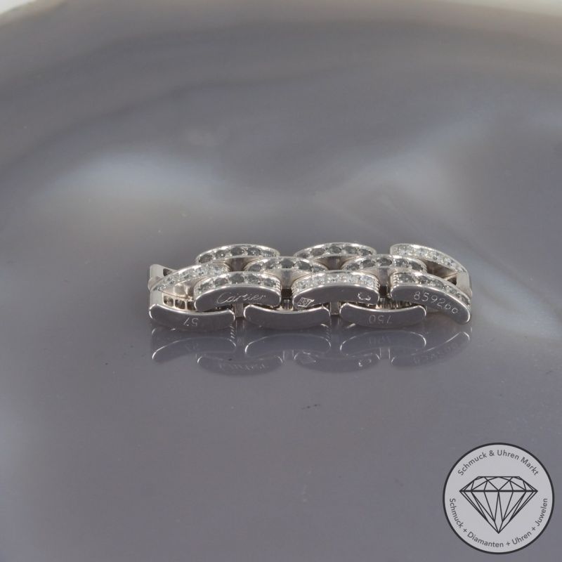 Wert 9300 € CARTIER Maillon Panthere Brillant Ring (0,90 carat) in 750er 18 K Weißgold - 100749