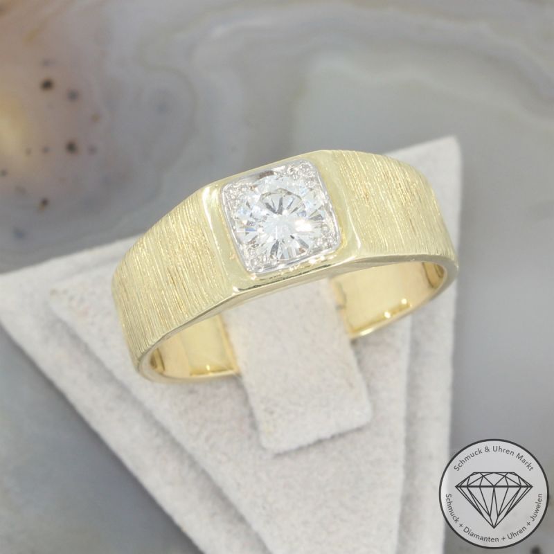 Wert 6290 € Solitär Brillant Ring (ca. 0,70 carat) in 585er 14 K Gelbgold - 100775