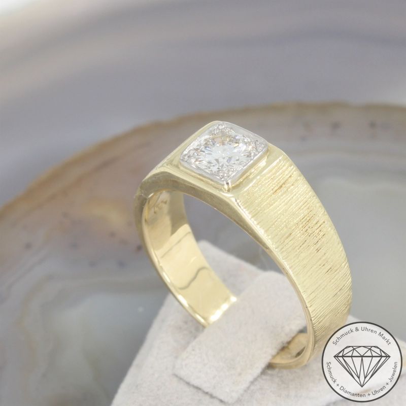 Wert 6290 € Solitär Brillant Ring (ca. 0,70 carat) in 585er 14 K Gelbgold - 100775