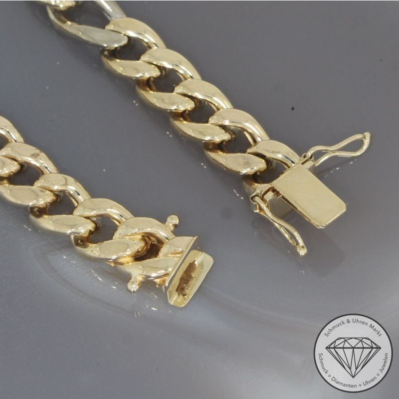 Wert 5950 € Bicolor Diamant Panzer Armband in 585er 14 K Gold - 100776