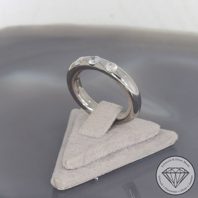 Wert 4490 € Brillant Ring von Wempe No.2950 aus 750er/18 Karat Weiß Gold Größe 55 – 100797