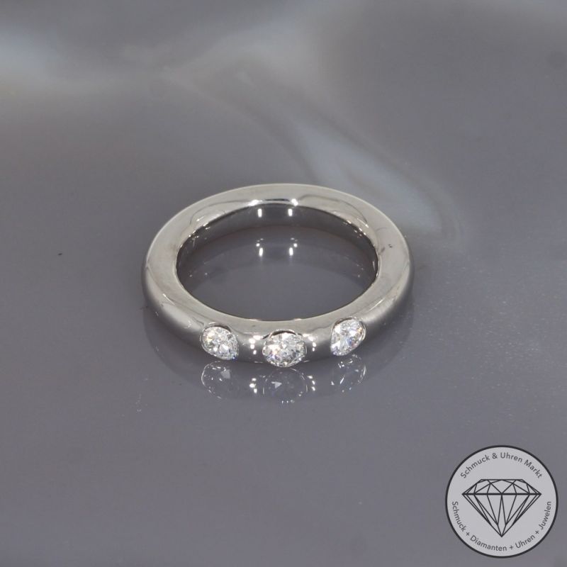 Wert 4490 € Brillant Ring von Wempe No.2950 aus 750er/18 Karat Weiß Gold Größe 55 – 100797