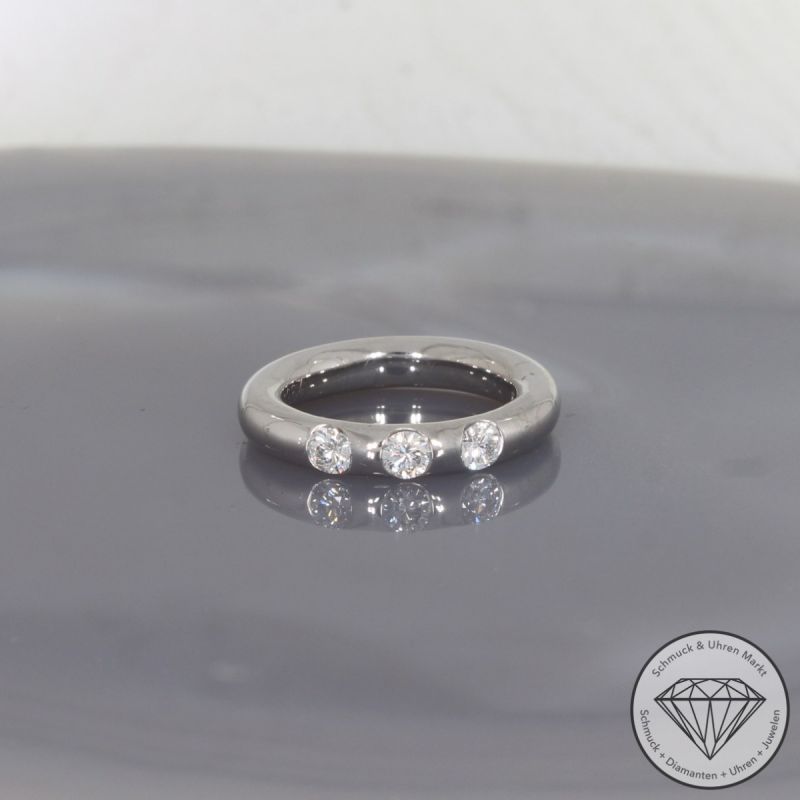 Wert 4490 € Brillant Ring von Wempe No.2950 aus 750er/18 Karat Weiß Gold Größe 55 – 100797