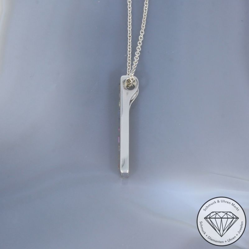 Wert 1350 € Saphir Collier in 585er 14 K Weißgold - H1823