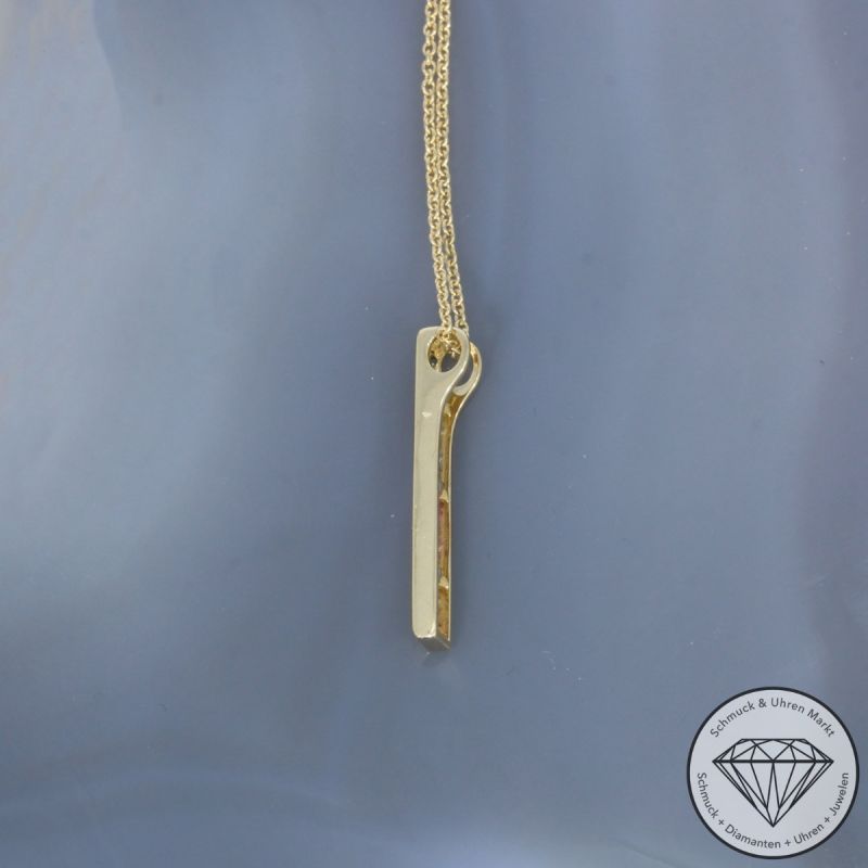 Wert 1350 € Saphir Collier in 585er 14 K Gelbgold - H1824