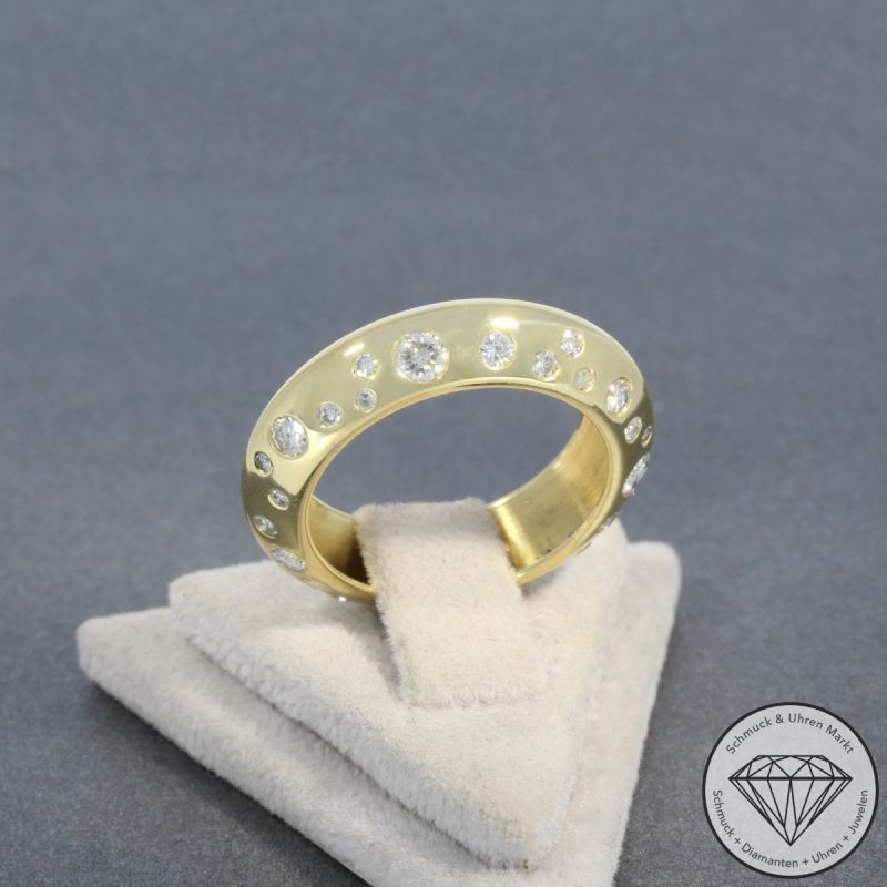 Wert 3850 € Brillant Diamant Ring in 585er 14 K Gelbgold - 101003