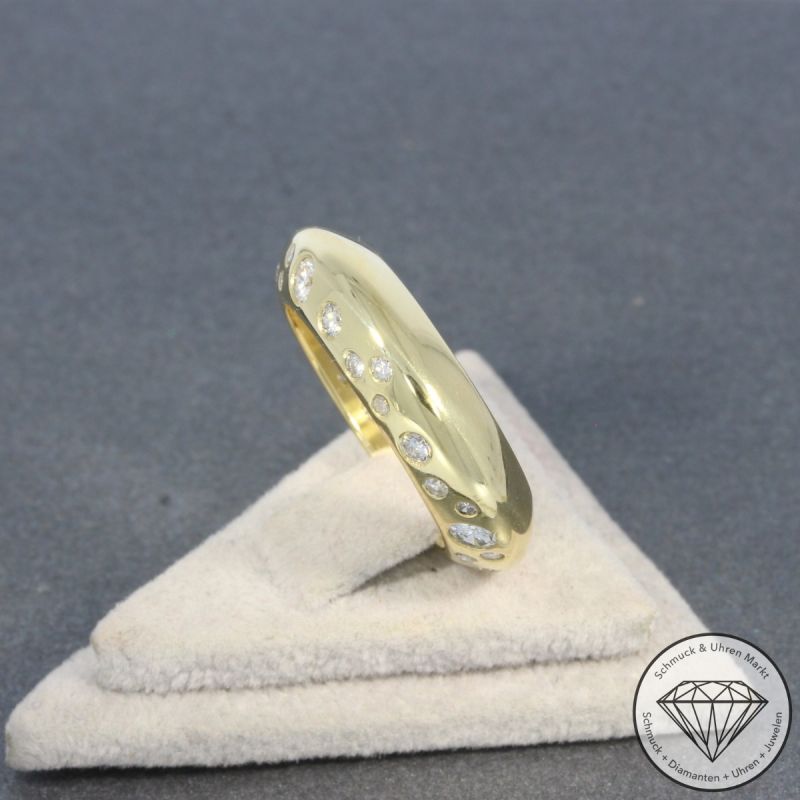 Wert 3850 € Brillant Diamant Ring in 585er 14 K Gelbgold - 101003