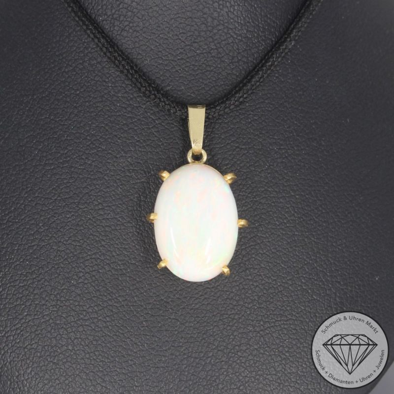 Wert 750 € Opal Anhänger in 585er 14 K Gelbgold - 101018