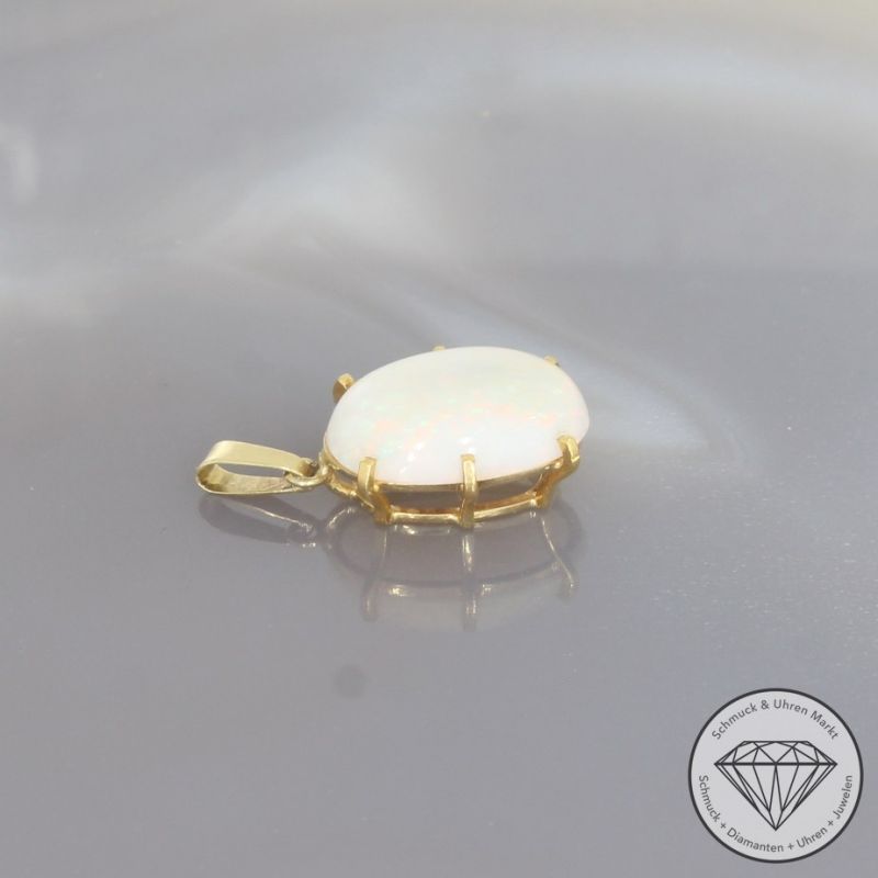Wert 750 € Opal Anhänger in 585er 14 K Gelbgold - 101018