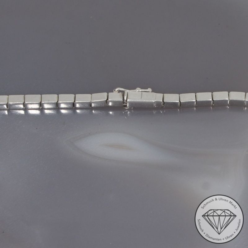 Sale! Wert 9100 € Brillant Diamant Saphir Collier in 750er 18 K Weißgold - 101033